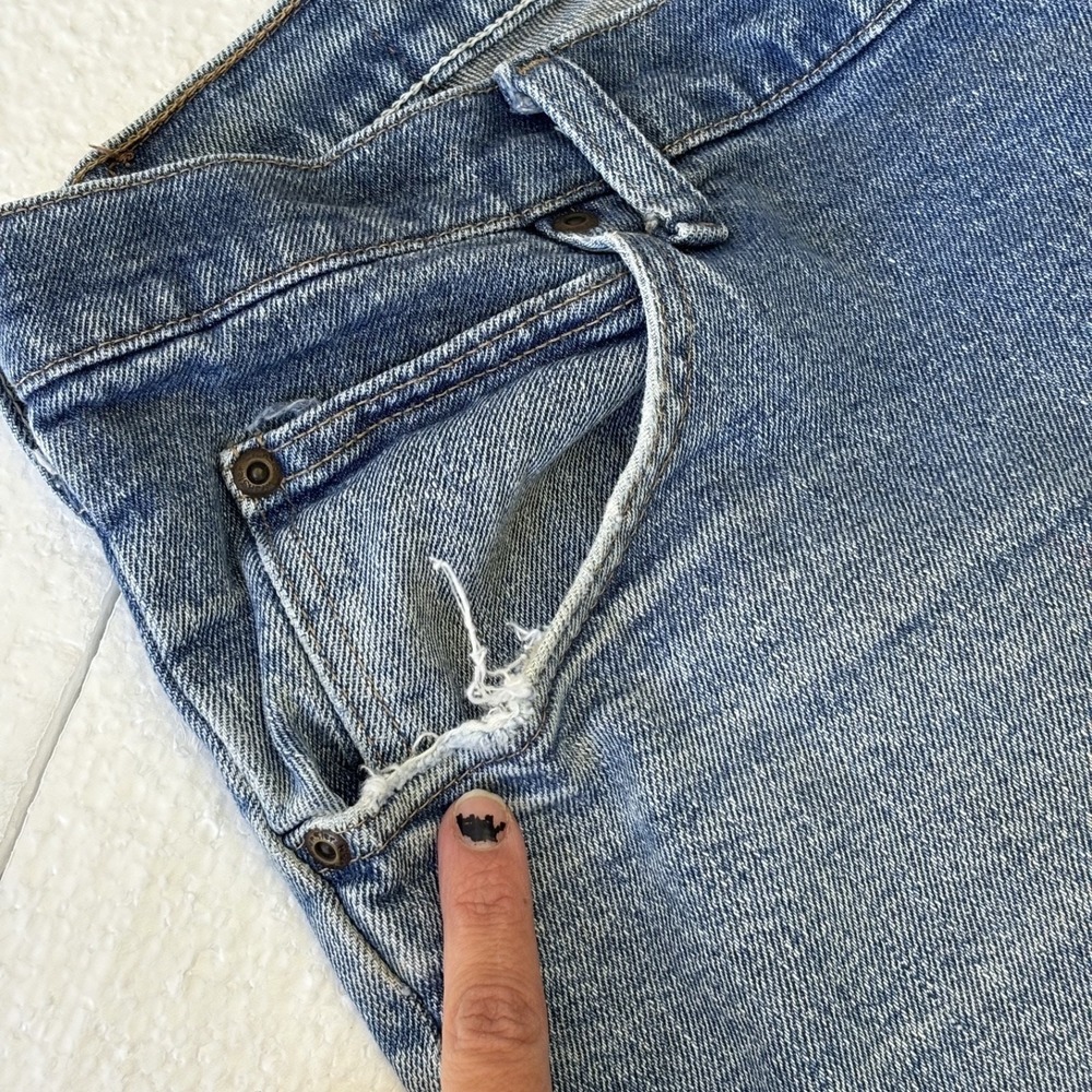 Wrangler Five Star Premium Denim Jeans Mens 42x30 Blue Straight Leg 97FXVMD - Picture 6 of 8